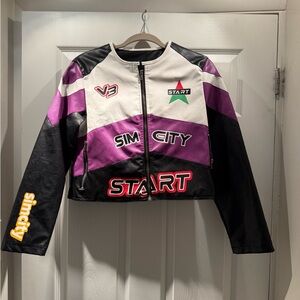 Women's Black and Purple Jacket